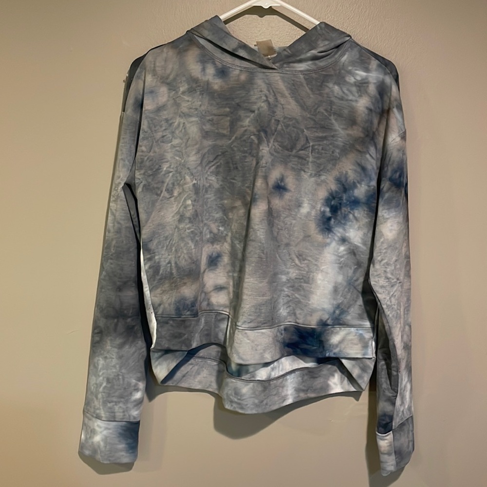 Blue Tie-Dye Pattern Lightweight Hoodie